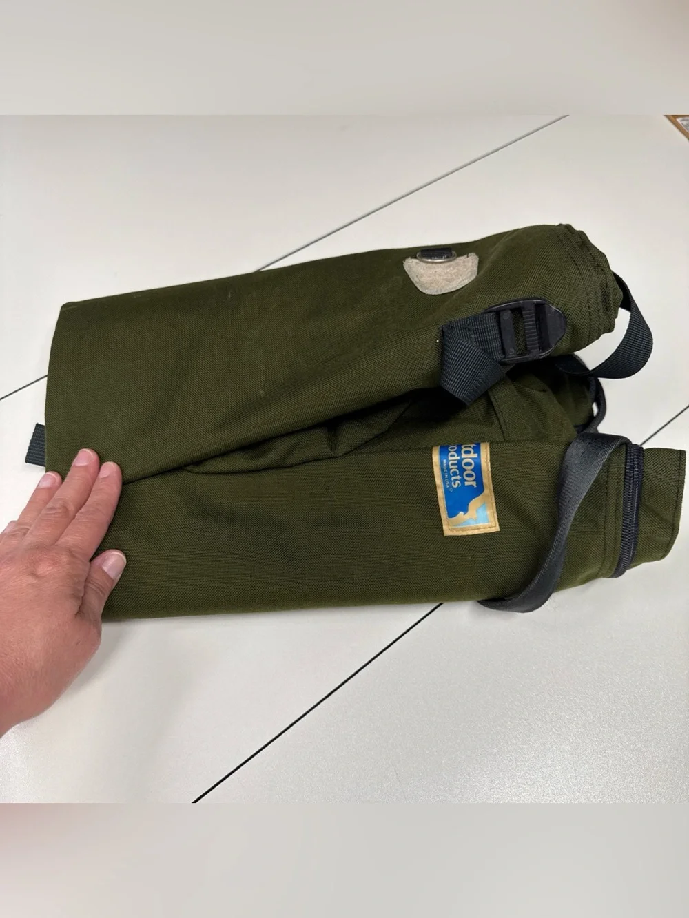 Outdoor Products Olive Green Canvas Fishing Rod Gear Travel Case ~13